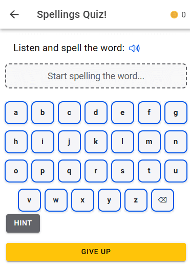 Interactive Spelling Practice